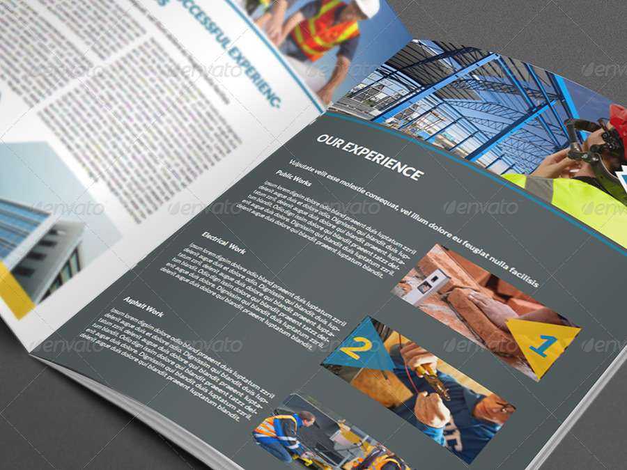 Construction Business Brochure Template 8 Pages By Owpictures